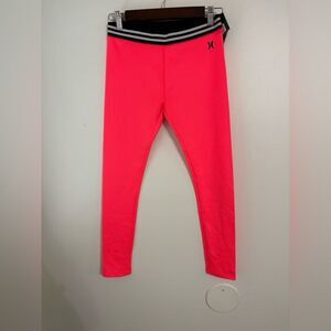 Hurley Kids Neon orange Leggings size large New with tags